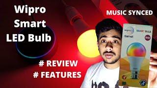 Wipro smart led bulb Review  Music Synced  Best or Worst [upl. by Tooley]