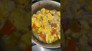 Ackee amp saltfish  frieddumplings jamaicanfood foodvlog fyp abundance homemadefood [upl. by Leimad]