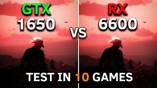 GTX 1650 vs RX 6600  Test In 10 Games at 1080p  How Big is The Difference [upl. by Oremor]