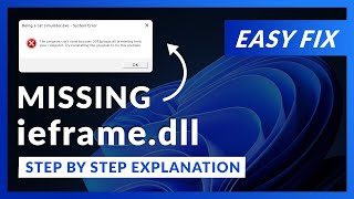 ieframedll Error Windows 11  2 Ways To FIX  2021 [upl. by Melville]