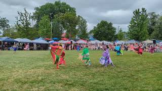 Aamjiwnaang Powwow 2024 Jr Girls Fancy Sunday Funday Song 1 [upl. by Zohara939]