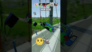 Help Me Get My Crush Attention In A Car Jump Challenge 😥 shorts beamngdrive [upl. by Aidne]