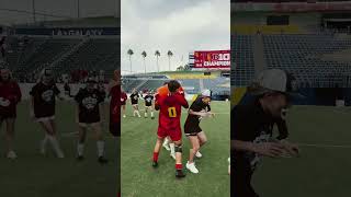 USC women’s soccer celebrates first Big Ten title soccer shorts [upl. by Amsirac]