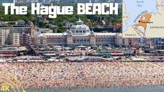 The Hague Beach Netherlands 🇳🇱  Scheveningen Beach Tour 2023  Ultra HD 4K 60FPS [upl. by Creigh465]