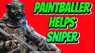 PAINTBALL PLAYER HELPS SNIPER [upl. by Sacram455]