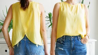 DIY Split Back Top  How To Make Split Back Top  Sewing Tutorial [upl. by Enamrej106]