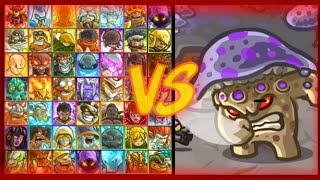 All Kingdom Rush Heroes vs Myconid [upl. by Teriann]