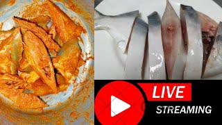 pomfret fish fry live video  saba ki rasoi 123 [upl. by Arundell555]