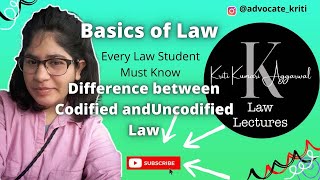 Difference between codified and uncodified law [upl. by Gnoh109]