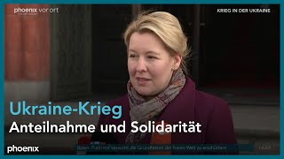 Statement Franziska Giffey zum Krieg in der Ukraine [upl. by Suoicerpal767]