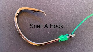 Easy Way to Snell A Hook  easy quick and strong knotless snell [upl. by Annawyt]