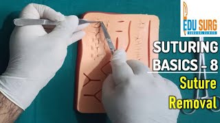 Suture removal l How to remove sutures l Mastering suturing techniques l OSCE skill stations part 8 [upl. by Cesaria]