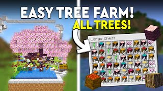 Minecraft All Trees Farm Tutorial  Easy amp Fast  29000HR [upl. by Raleigh]