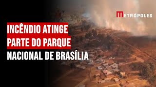 Incêndio atinge parte do Parque Nacional de Brasília [upl. by Adnilemre121]