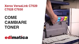 Xerox VersaLink C7020 C7025 C7030 Come cambiare toner [upl. by Gundry]