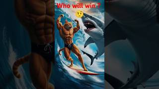 Cat vs shark part 1 ☠️💥 shorts cat viralvideo [upl. by Bostow920]