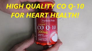 HIGH QUALITY Puritans Pride QSorb Co Q10 200 Mg Rapid Release Softgels 240 Count REVIEW [upl. by Parthenia821]