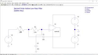 Simulating an Active Low Pass Filter in LTspice [upl. by Boatwright]