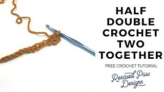 How to Half Double Crochet Two Together HDC2TOG [upl. by Ziwot]