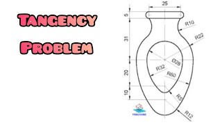 Tangency problems in  Technical drawing  Engineering drawing [upl. by Laurice]