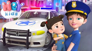 Police Car cartoon for kids 🚔 Educational songs for children  HeyKids [upl. by Ileyan576]