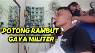 UBAH RAMBUT POTONGAN PENDEK MILITER [upl. by Enyrehtak]