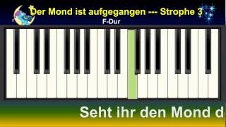 KARAOKE  ZUM MITSINGEN 26 Der Mond ist aufgegangen [upl. by Rhys]