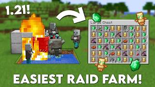 Minecraft EASY RAID FARM 121 Tutorial Simple  Easy Minecraft Farm ❤ [upl. by Hulbert825]