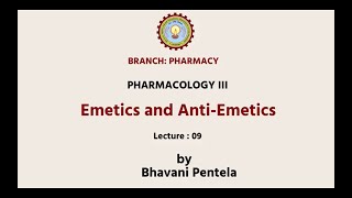 Pharmacology  III  Emetics And AntiEmitics AKTU Digital Education [upl. by Doomham]