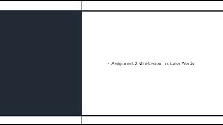 CRT110 2024 Mini Lesson Assignment 2 Premise and Conclusion Indicators [upl. by Hanah]