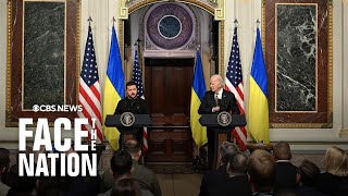 Biden Ukrainian President Zelenskyy speak to reporters  full video [upl. by Anaihs]