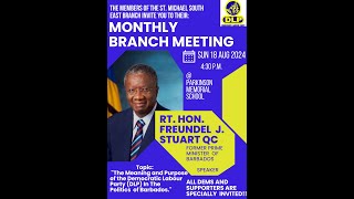 ADDRESS BY THE HON FREUNDEL STUART KC  AUGUST 18 2024 [upl. by Adnole]