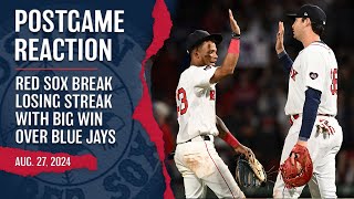 Postgame Reaction Red Sox Offense Finds Its Groove In MuchNeeded Win Over Blue Jays [upl. by Cressi301]