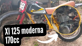 xl 125 moderna ML 125 Turuna 125 kit 170cc  passo a passo como fazer [upl. by Nylsej]