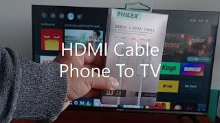 L102HDMI Cable Phone To TV [upl. by Airdnal]