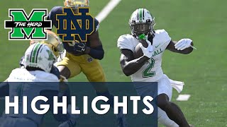 Marshall vs Notre Dame  EXTENDED HIGHLIGHTS  9102022  NBC Sports [upl. by Burta]