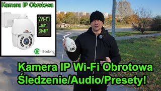 Kamera IP 3MP WiFi komunikaty głosowe śledzenie [upl. by Davis]