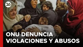 MEDIO ORIENTE  ONU denuncia violaciones y abusos a mujeres y niñas palestinas detenidas [upl. by Eelahc]