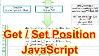 JS 04 Get and Set Position Of HTML Elements Div Javascript [upl. by Alano]