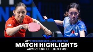 Ng Wing Lam vs Anna Hursey  WS QUAL  WTT Star Contender Ljubljana 2024 [upl. by Neeluj782]