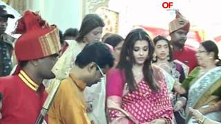 Aishwarya Rai amp Jaya Bachchan At Durga Puja [upl. by Hoseia]