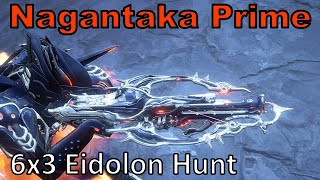 Nagantaka Prime 6x3 Warframe 18 Eidolons in 1 Night Cycle Unairu Wisp DPS Volt POV [upl. by Anih497]