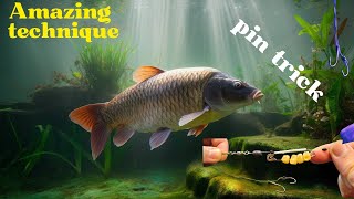 Carp Catching Mastery The Ultimate Pin Fishing Hack with Corn Bait [upl. by Marzi669]