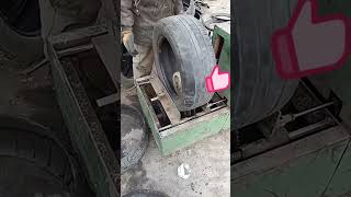 Rolling cutter process for cutting tires [upl. by Khan]