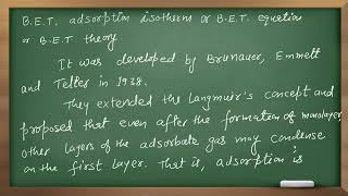 BET equation  measurement of the surface area of adsorbent  Surface Chemistry [upl. by Nnaihs]