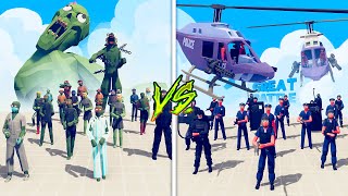 POLICE TEAM vs ZOMBIE TEAM  Totally Accurate Battle Simulator TABS [upl. by Nnaj733]