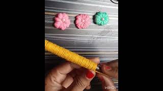 how to make woolen flower making woolen flower [upl. by Ader467]