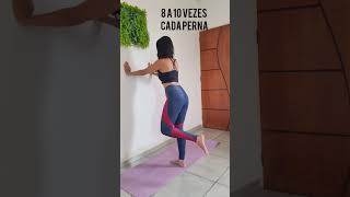 Pilates na parede FORTALECER glúteos e pernas3 exercíciosrealizar 8 a 10 vezes cada exercício🤗💛 [upl. by Neira]