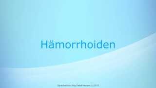 Aussprache Hämorrhoiden [upl. by Preston]