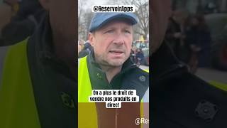 «On a plus le droit de vendre nos produits en direct  » agriculteursencolere [upl. by Camila347]